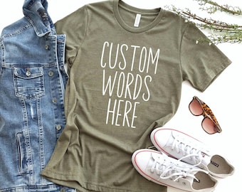 Camiseta con texto personalizado, crea tu propia camiseta personalizada