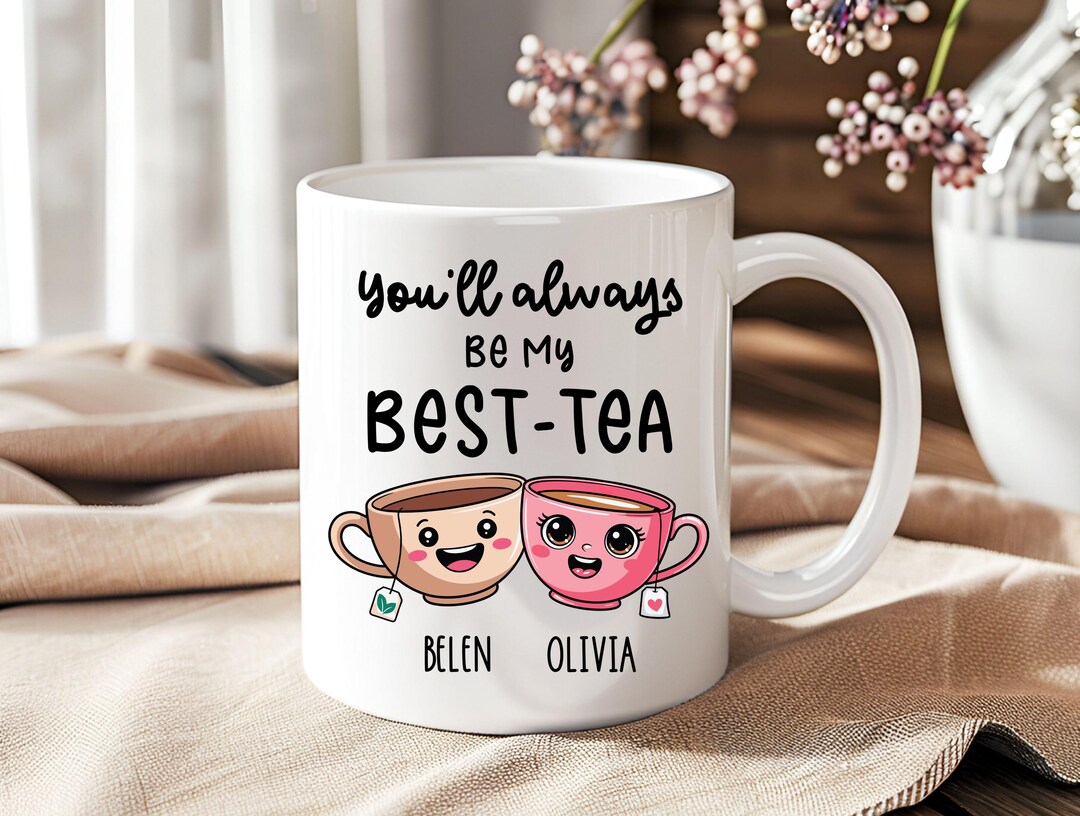 Personalized Bestie Mug, Custom Friends Coffee Cup, Gift for Besties ...