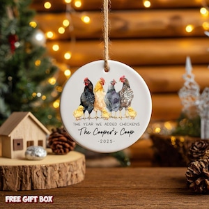Ornamento di pollo personalizzato / Regalo di Natale divertente per il proprietario di un pollo