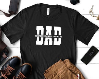 Camiseta personalizada con nombre de papá, regalo del Día del Padre para papá