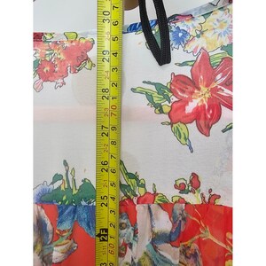 Fig&Flower Anthropologie Blusa campesina transparente con estampado floral estilo boho cottagecore Sin talla/etiqueta imagen 11