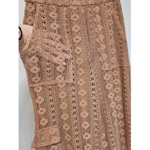 By Anthropologie Crochet Coverup Pants Coastal Boho Festivall SZ X-Small-Tall image 9