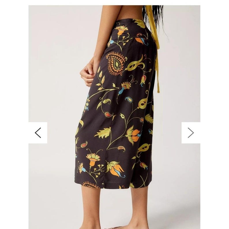 Pantalones culotte estampados Urban Outfitters UO Poolside Boho de pierna ancha SP imagen 10