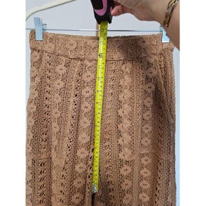 By Anthropologie Crochet Coverup Pants Coastal Boho Festivall SZ X-Small-Tall image 8