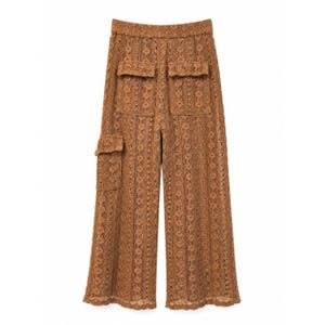 By Anthropologie Crochet Coverup Pants Coastal Boho Festivall SZ X-Small-Tall image 3
