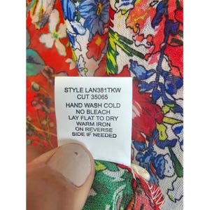 Fig&Flower Anthropologie Blusa campesina transparente con estampado floral estilo boho cottagecore Sin talla/etiqueta imagen 9
