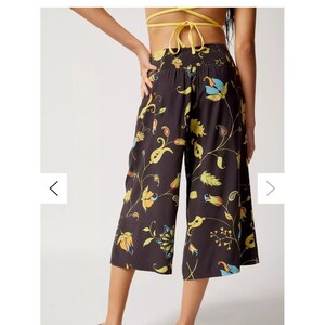 Pantalones culotte estampados Urban Outfitters UO Poolside Boho de pierna ancha SP imagen 11