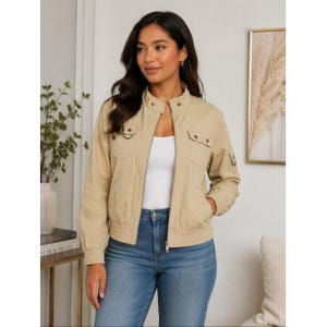 Express Dam Brun Utility Jacka Storlek Small