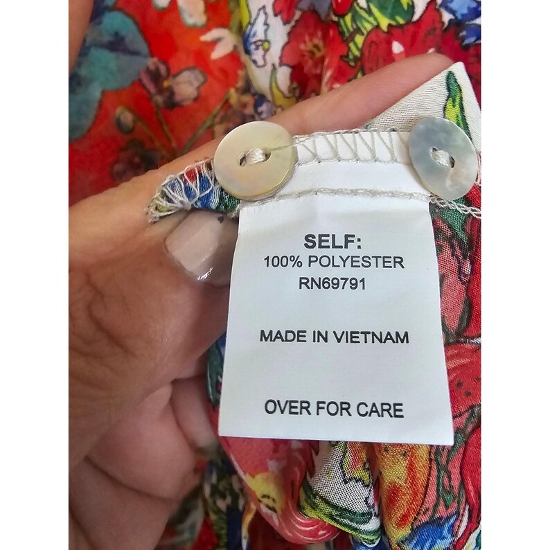 Fig&Flower Anthropologie Blusa campesina transparente con estampado floral estilo boho cottagecore Sin talla/etiqueta imagen 8