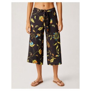 Pantalones culotte estampados Urban Outfitters UO Poolside Boho de pierna ancha SP imagen 2