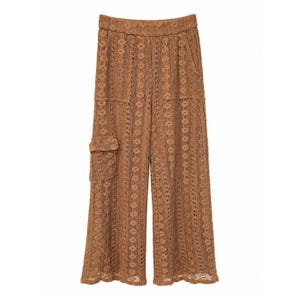 By Anthropologie Crochet Coverup Pants Coastal Boho Festivall SZ X-Small-Tall image 2