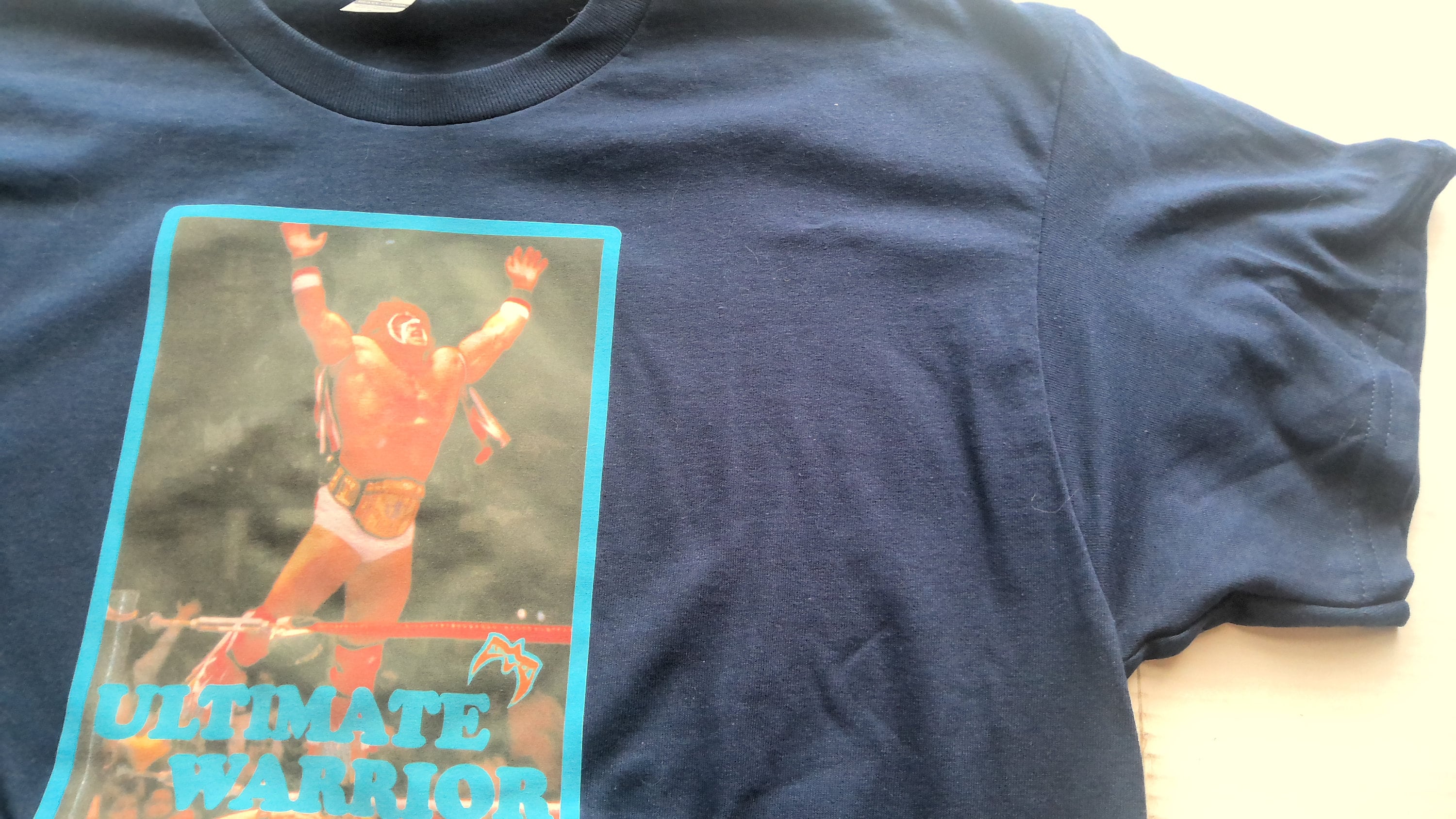 T-shirt Ultimate Warrior WWE Années 80-90 - Taille L, Impression Graphique, Coton, Occasion Propre
