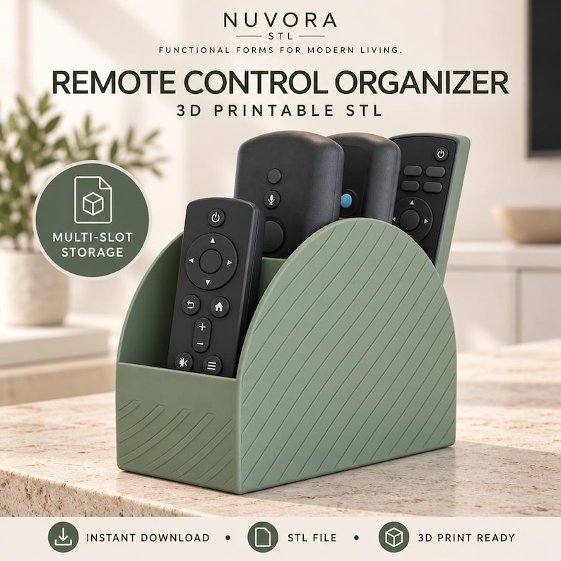 Remote Control Organizer STL: Multi Slot Desktop Holder - Etsy UK
