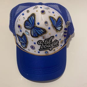 Rhinestone Trucker Hat: Sparkly Crystal Patch, One-of-a-kind - Etsy