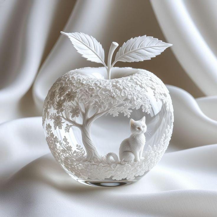 Statuette Déco Couple Rivi 33cm Blanc