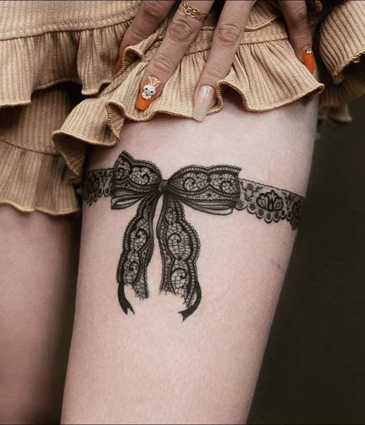 garter belt tattoo designs Garter Tattoo Ideas Featuring Intricate and Sexy Imagery