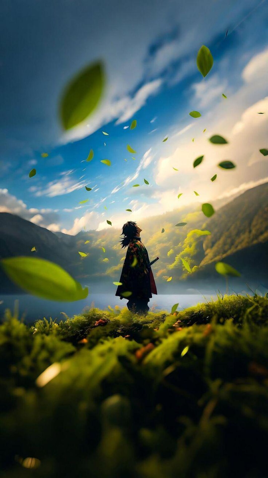 Samurai Warrior Nature Art Print, Zen Landscape, Cinematic Illustration ...