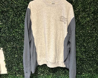 custom split flannel long sleeve
