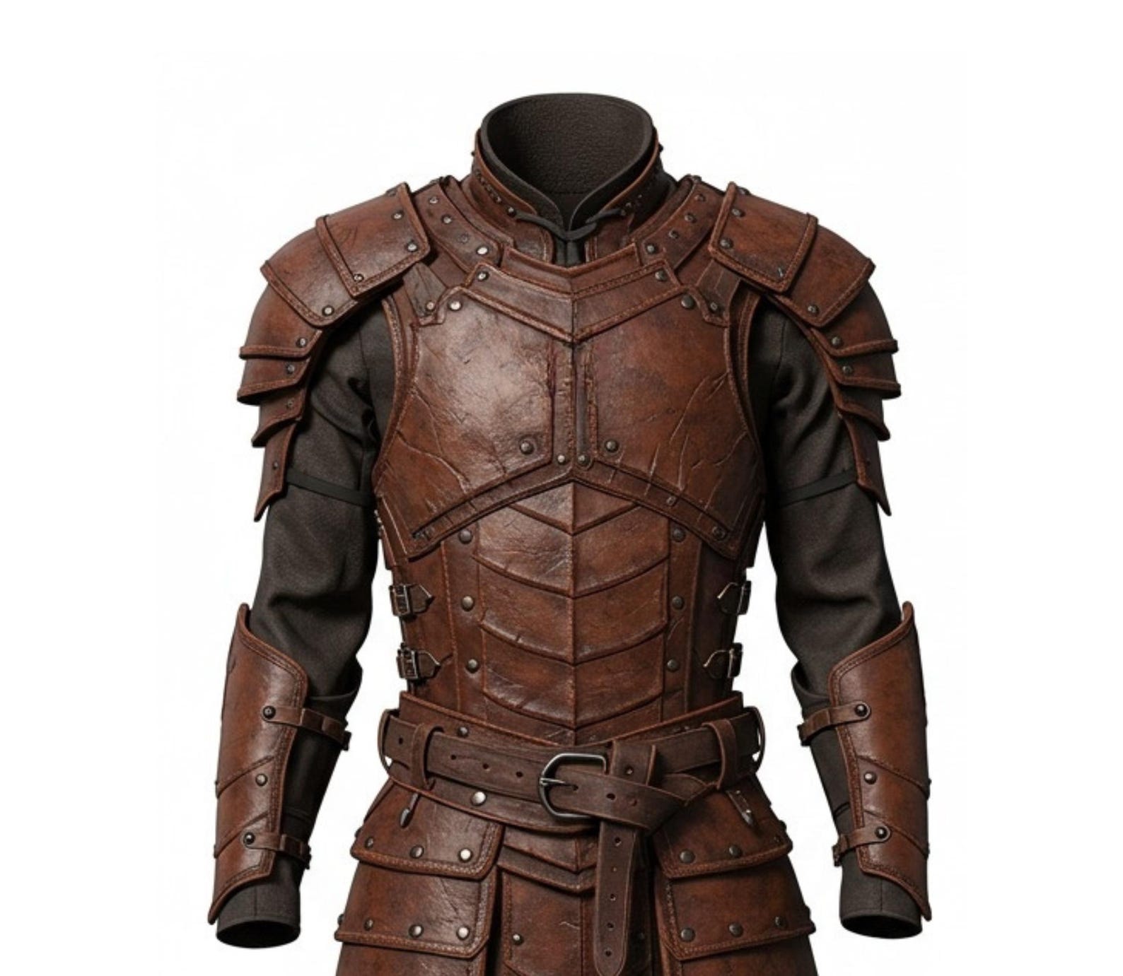 Handmade Brown Leather Armour - Medieval Knight LARP Armour Cosplay ...