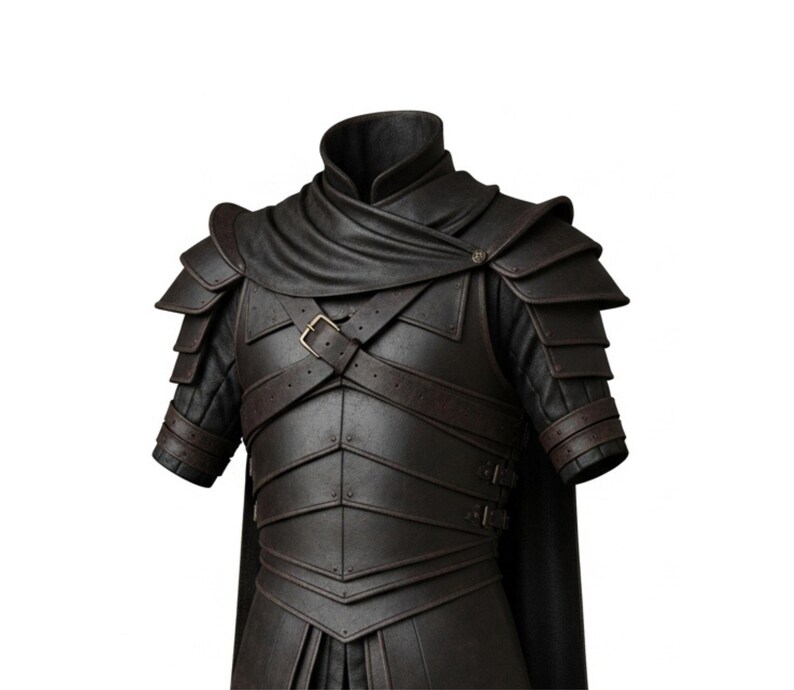 Handmade Brown Leather Medieval Warrior Armor With Cape - Medieval ...