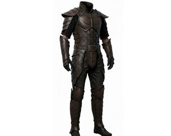 ハンドメイドレザードラゴンスケールアーマー - ゴシック中世コスプレスーツ