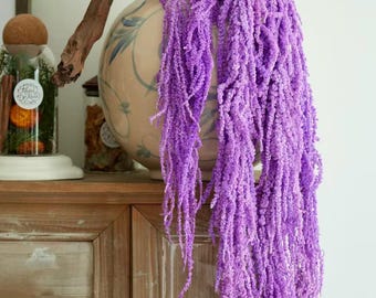 Hanging Purple Amaranthus – Preserved Amaranthus Garland, Minimalist, Plant Lover Gift, Boho Vintage Rustic Home Decor, Pet Friendly