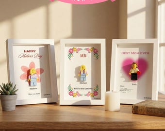 Mother's Day Gift, Personalized Minifigure Frame, Custom Keepsake for Mom