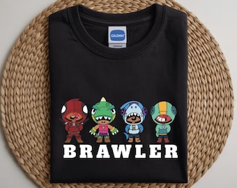 Custom Leon Brawl T-Shirt, Born to Brawl Kids Tee, Personalized Gamer Shirt