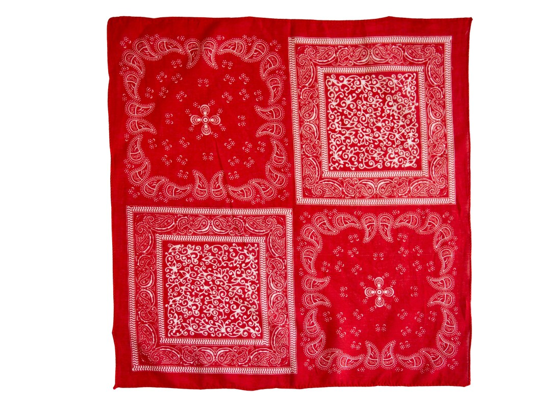 Cotton Paisley Bandana, Square Geometric Scarf 20x20 Inches, Soft ...