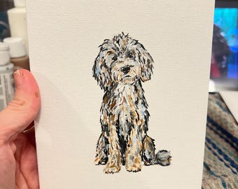 Abstract breed specific 5x7 painting
