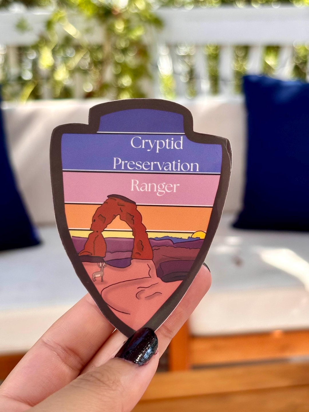 Cryptid Preservation Ranger Patch Badge Vinyl Sticker- Arches Utah ...