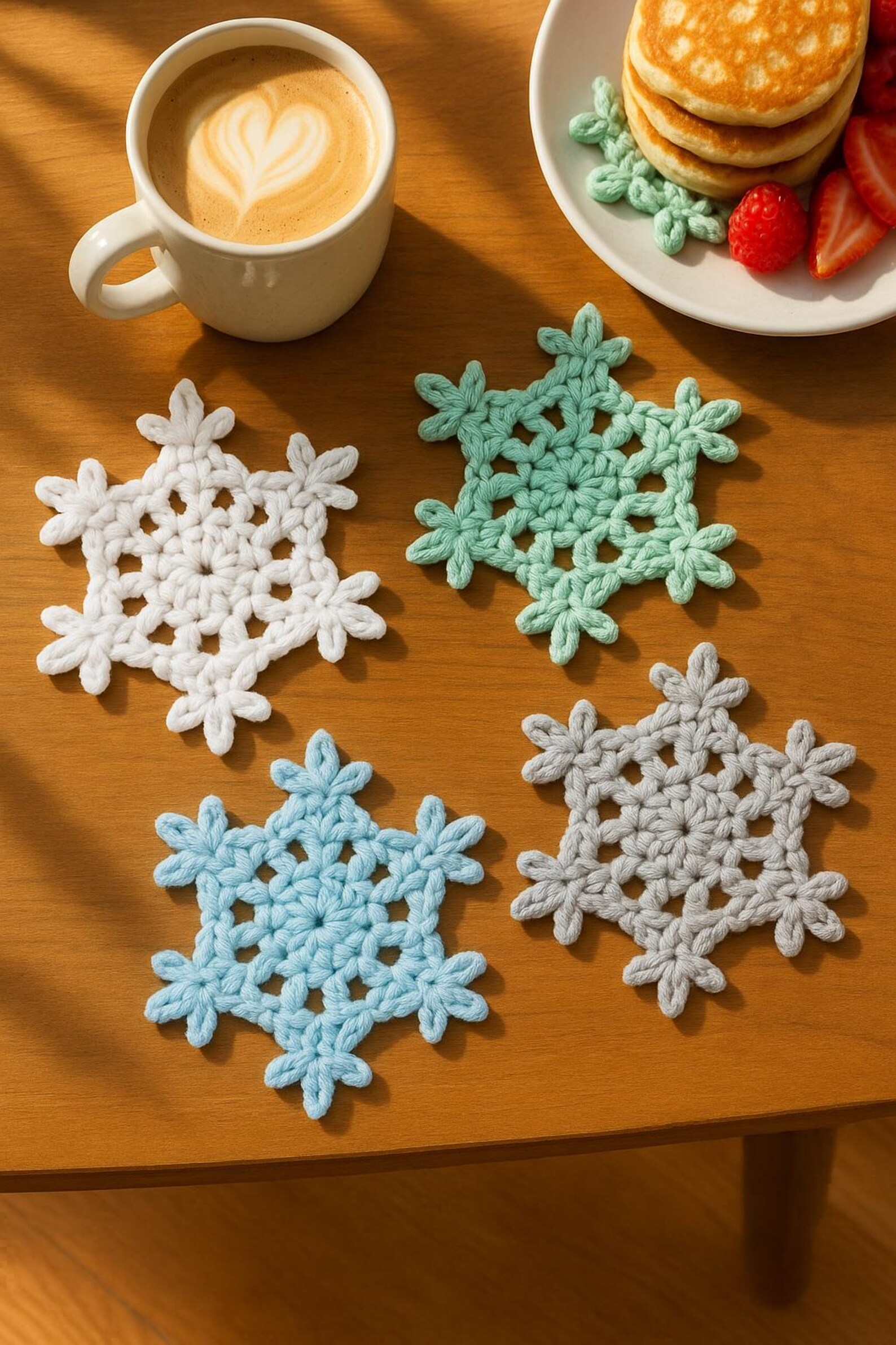 Crochet Snowflake Coaster Pattern: Beginner-friendly Winter Decor (PDF