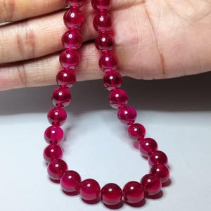 extremely rare AAAA++Corundum Ruby Round Beads | 5mm Smooth Gemstone Strand for Jewelry Making