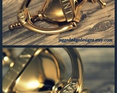Custom Engraved quot Cambridge quot Style Solid - BRIGHT BRASS Door Knocker