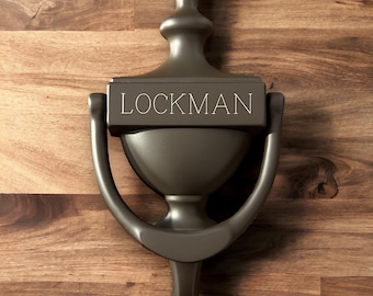 Custom Engraved RUBBED BRONZE "Ivoryton II" Style Solid Brass Door Knocker - 7"
