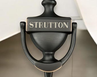 Custom Engraved VENETIAN BRONZE "Ivoryton II" Style Solid Brass Door Knocker - 7"