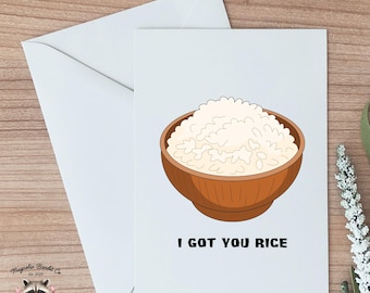 Survivor Fan Greeting Card, I Got You Rice