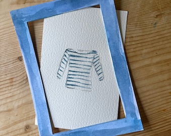 The Blue and White Stripe  |  Print