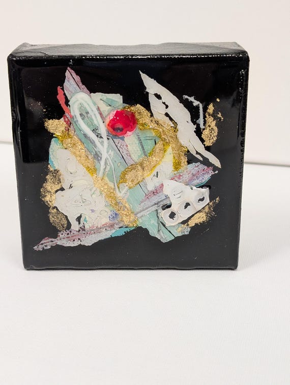 抽象アクリル画 金箔アート 三重新北｜金箔抽象化｜アクリル絵の具創作体験｜ 1名様からツアー催行