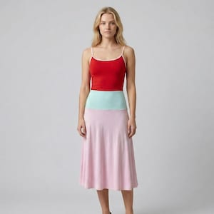 Midi-jurk met kleurvlakken – slim-fit zomerse A-lijn vakantie-outfit