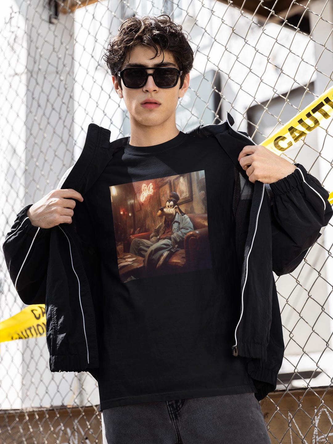 Pit Rapper Goofy 90s Rapper Goofy New York Bar T-shirt | Disney-inspired Cartoon Hip Hop ...