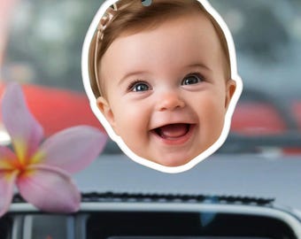 Photo Car Air Freshener  Custom Double Sided Ornament, Personalized Car Decor Gift