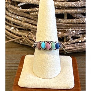 Stunning Carolyn Pollack Gemstone Ring, Sterling Silver, Size 9