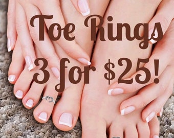 Toe Rings 3 for 25!