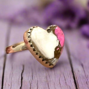 Cotton Candy Turquoise Ring Southwestern Sterling Silver Size 8