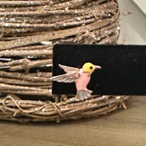 925 Sterling Silver Rose Gold Enamel Hummingbird Earrings