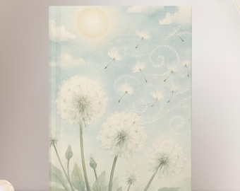 Watercolor Dandelion Hardcover Journal