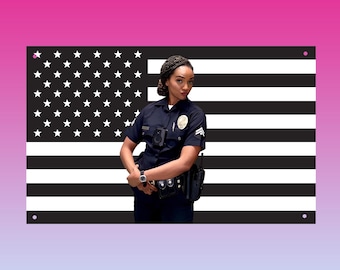 Nyla Harper Poster - The Rookie Mekia Cox Wall Art, Police Procedural Cinema Print, Modern Home Office TV Show Decor