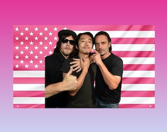 The Walking Dead Flag Rick Grimes Daryl Dixon Glenn Rhee – TWD Wall Decor Zombie Series Frat Room Flag
