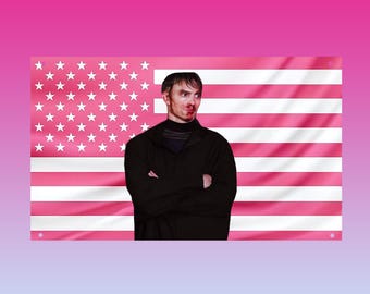 Bullseye Pink US Flag | Daredevil Marvel Wall Tapestry | Aesthetic Dorm Room Decor | Daredevil Fan Gift